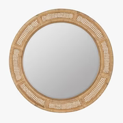 Juno Round Rattan Mirror