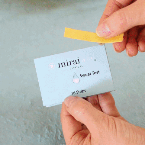 A video comparing pH of different foods to sweat with Mirai Clinical's sweat test product.