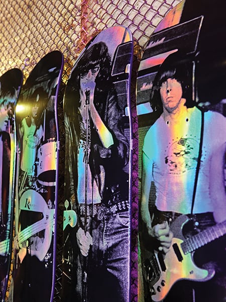 holographic ramones skateboards globe brand collab