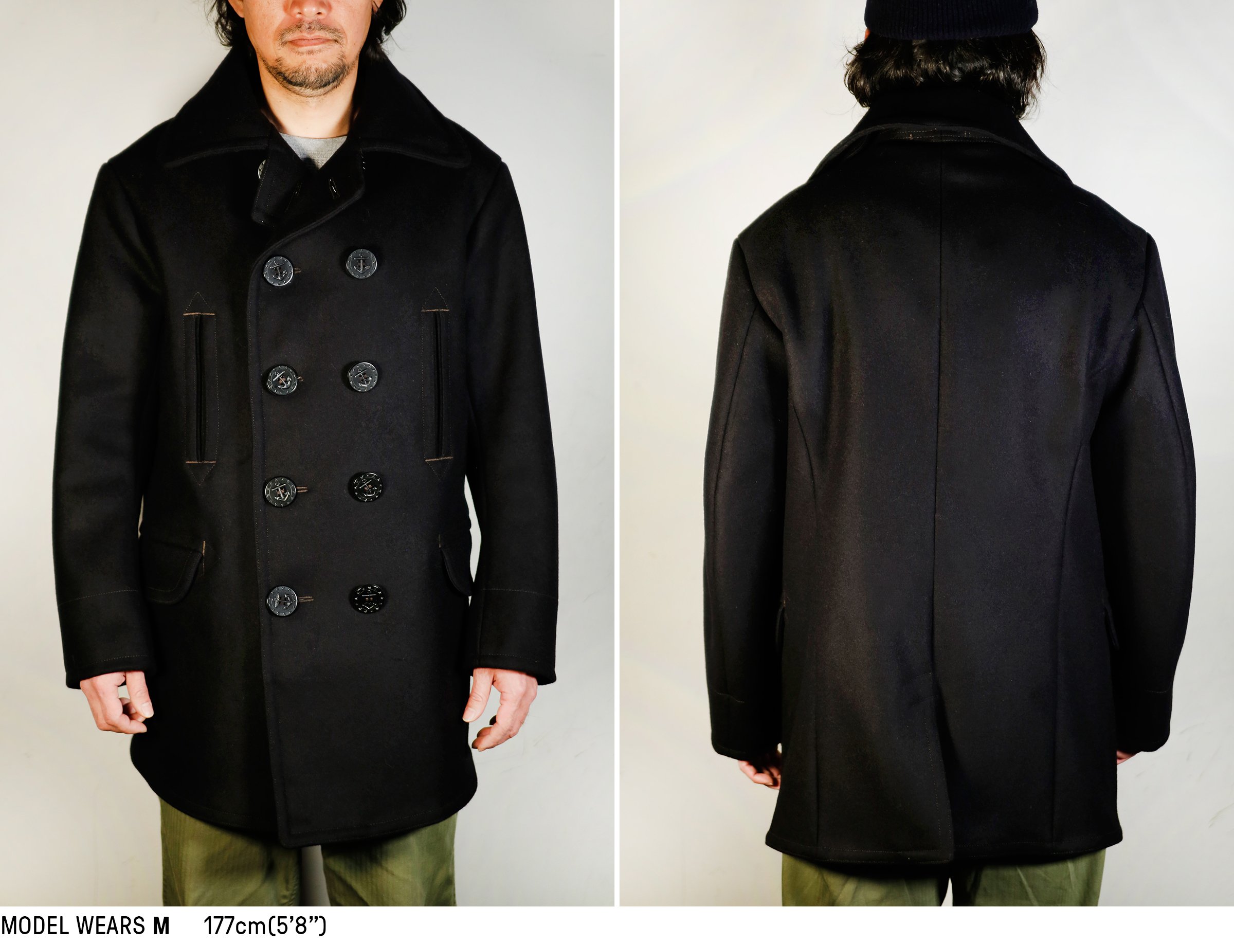 逸品】 NAVY U.S. リアルマッコイズ PEA サイズ36 1913 COAT