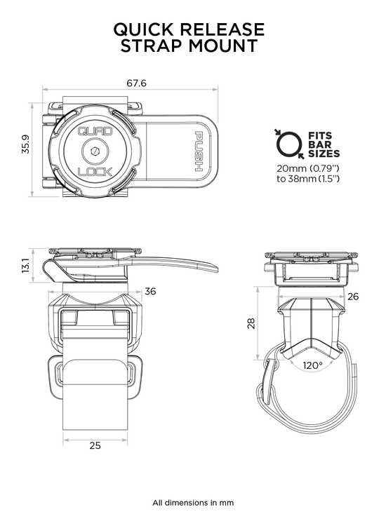 Quad Lock Quick Release Strap Mount 99bikes.co.nz