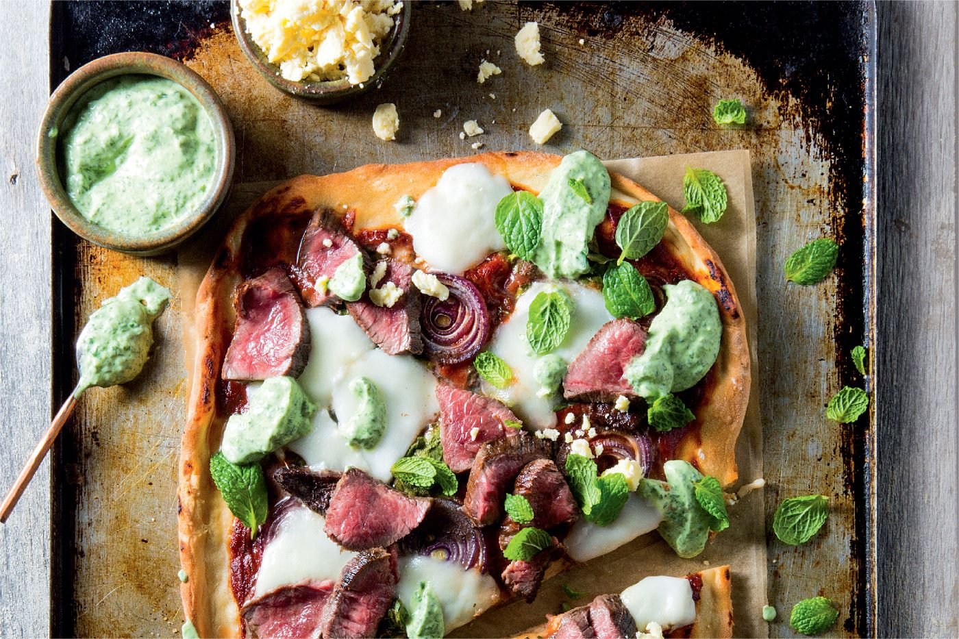 Lamb and Mint Pizza Recipe