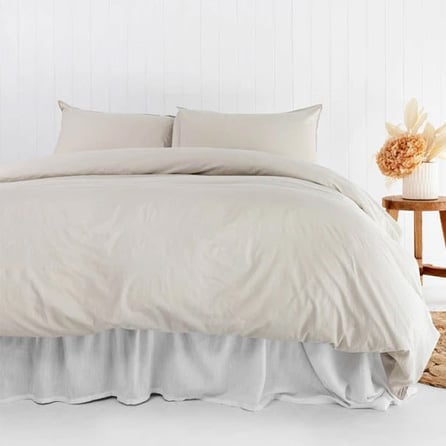 Bambury - Temple Organic Cotton Quilt Cover Set Range Pebble