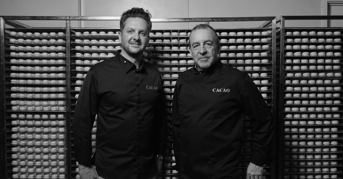 Tim Clark and Laurent Meric, co-owners of CACAO chocolates and macarons