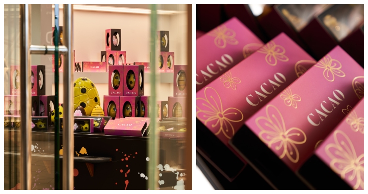 CACAO's Easter chocolate range on display in Crown Gifts in Crown Melbourne. 
