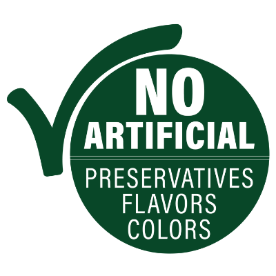 No artificial preservatives, flavors or colors