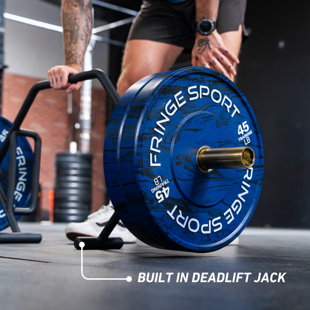 Showing the built in deadlift jack.