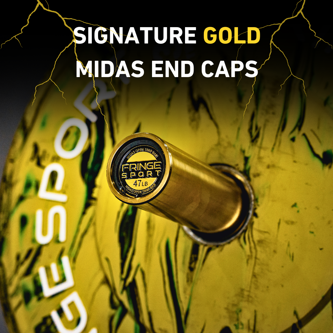 Showing the signature gold midas end caps.