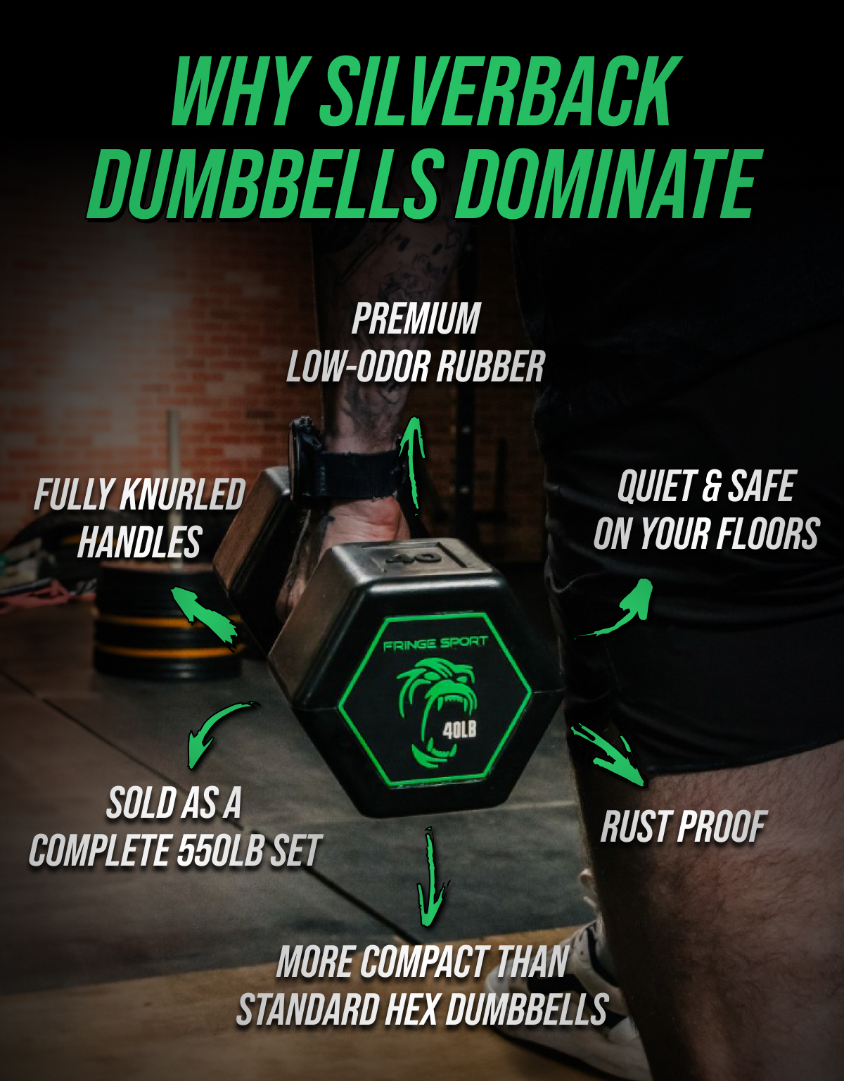 Silverback Dumbbells Complete Set (5lb-50lb)