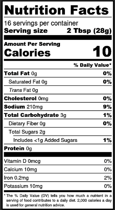 Peppers Please Salsa Nutrition Facts