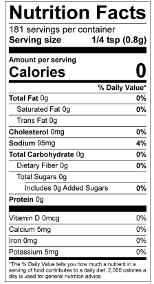 Garlic Parm Wing Seasoning Nutrition Facts