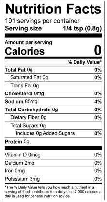 Lemon Pepper Wing Dust Nutrition Facts