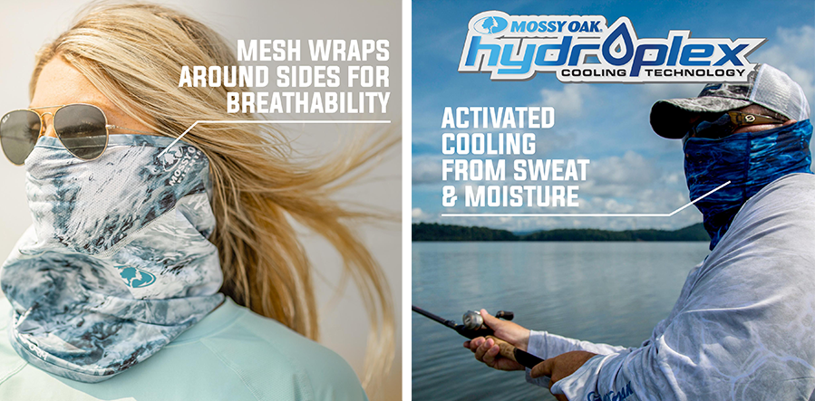Mossy Oak Fishing Neck Gaiter, UPF Sun Protection Moisture Wicking Neck  Gaiter 