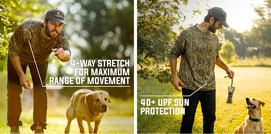 Camo Hunt Shirt 40+ UPF Sun Protection