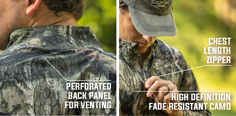 Camo Hunting Half Zip Jacket