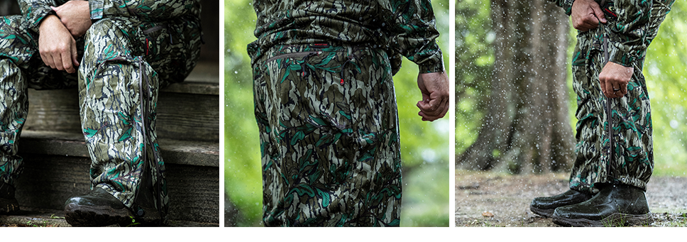 Mossy Oak Original Bottomland _ Greenleaf Waterproof Hunting Rain Pant