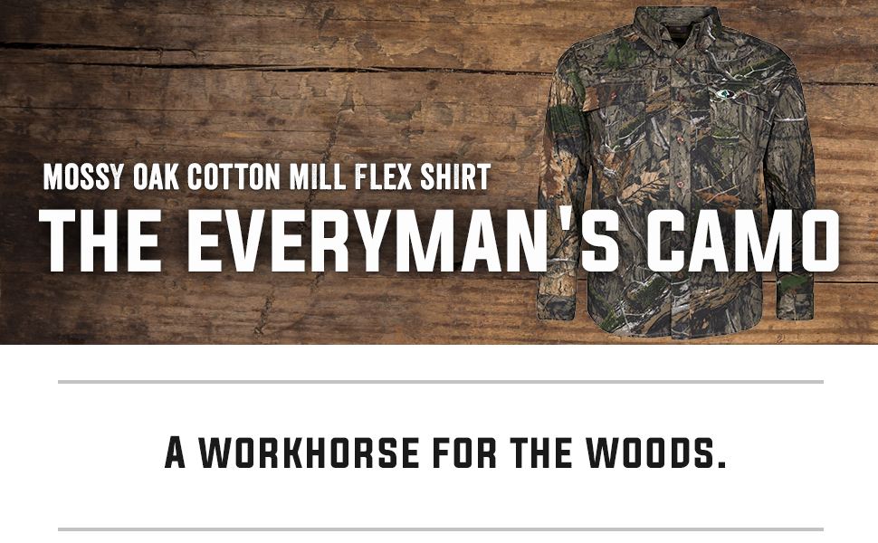  Mossy Oak Standard Mens Camo Hunting Shirt Short Sleeve Cotton,  Break-up Country, Medium : Clothing, Shoes & Jewelry