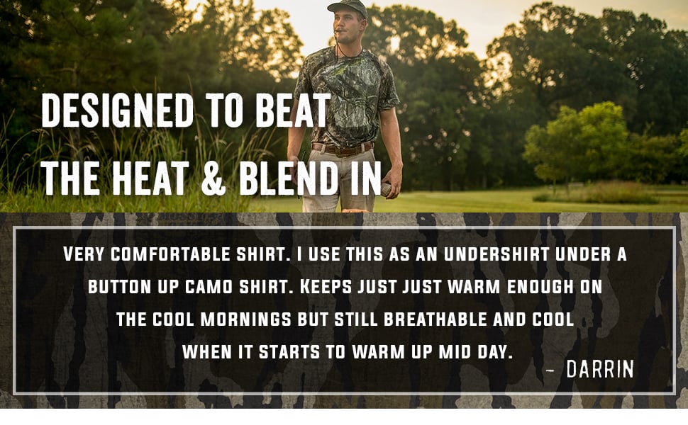Camo short sleeve hunting tee