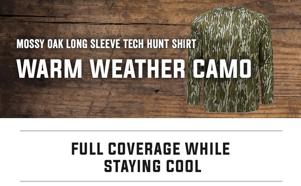 Mossy Oak Camo Hunting Shirt Long Sleeve 