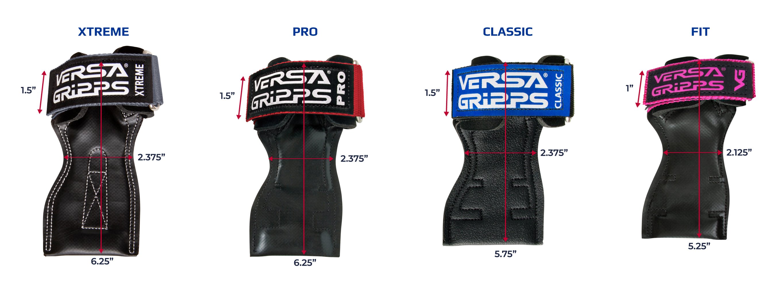 Versa Gripps® FIT Authentic MADE IN THE USA grips weight lifting straps gloves 