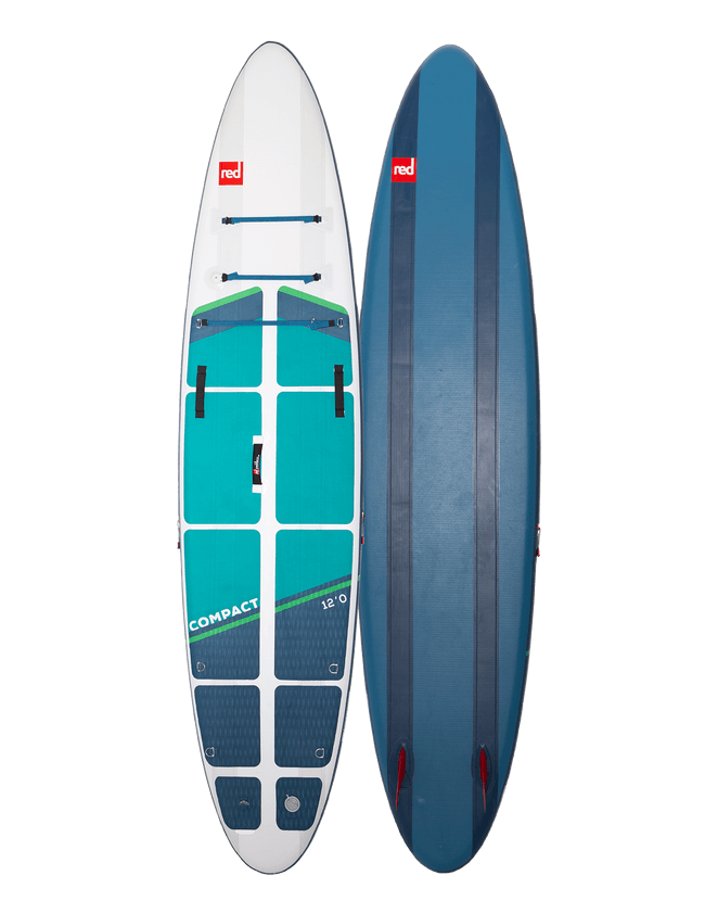 product image showing front and back of Compact MSL Inflatable Paddle Board on a white background