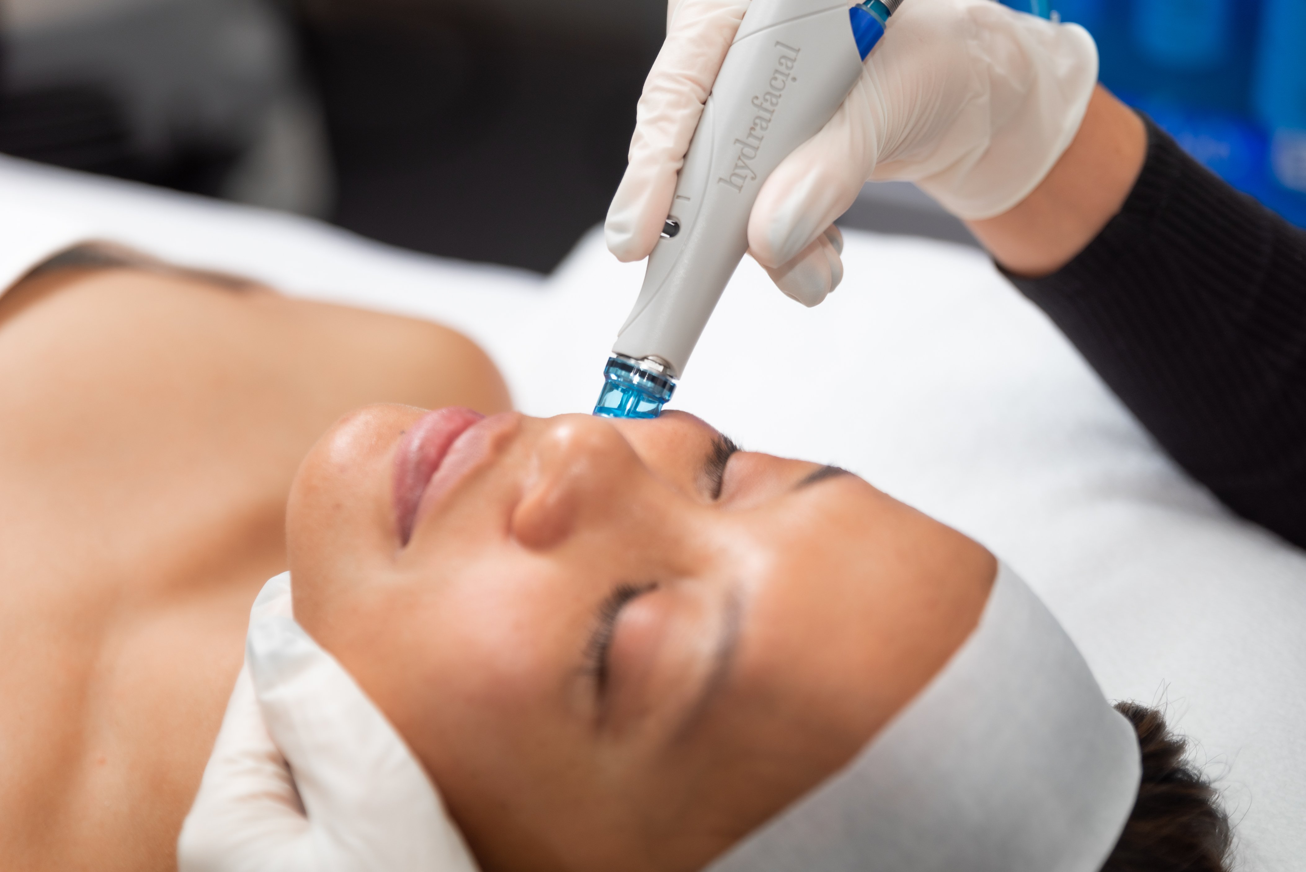 Woman receiving Hydrafacial skin treatment at The Clinic Bondi