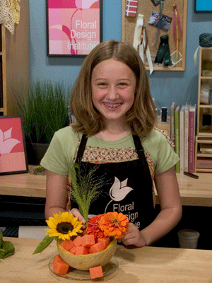 These fruit and floral centerpieces make excellent projects for kids.