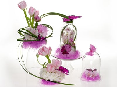 Cluster the designs together, then add more lily grass to unify the look.