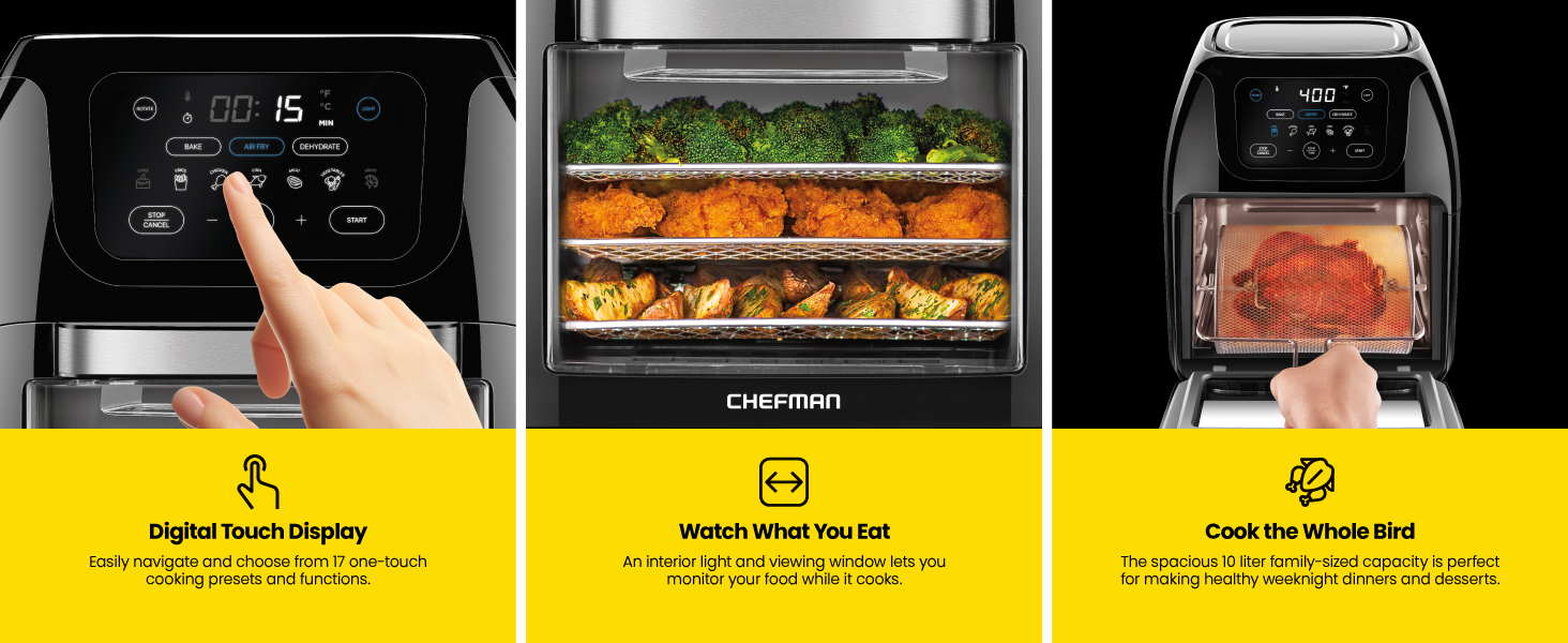 Multifunctional Digital Air Fryer+ – Chefman