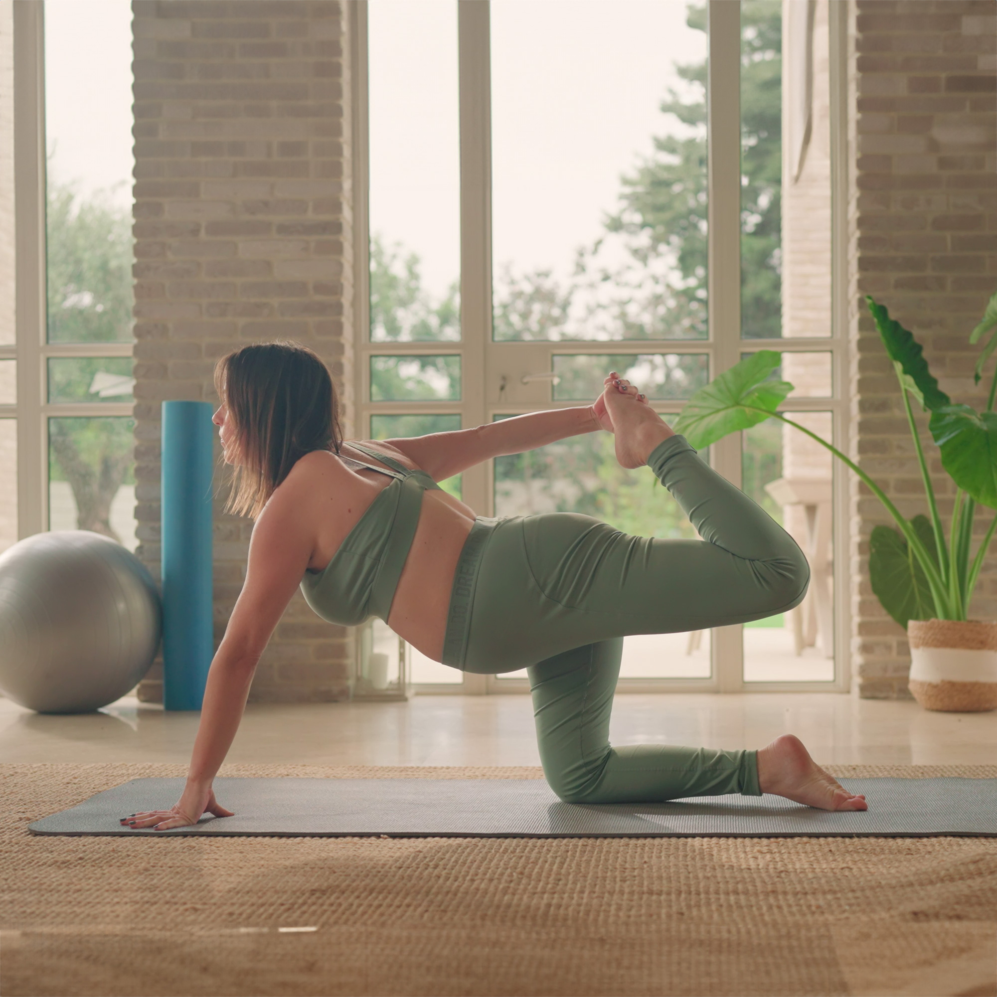 Pregnant lady exercising