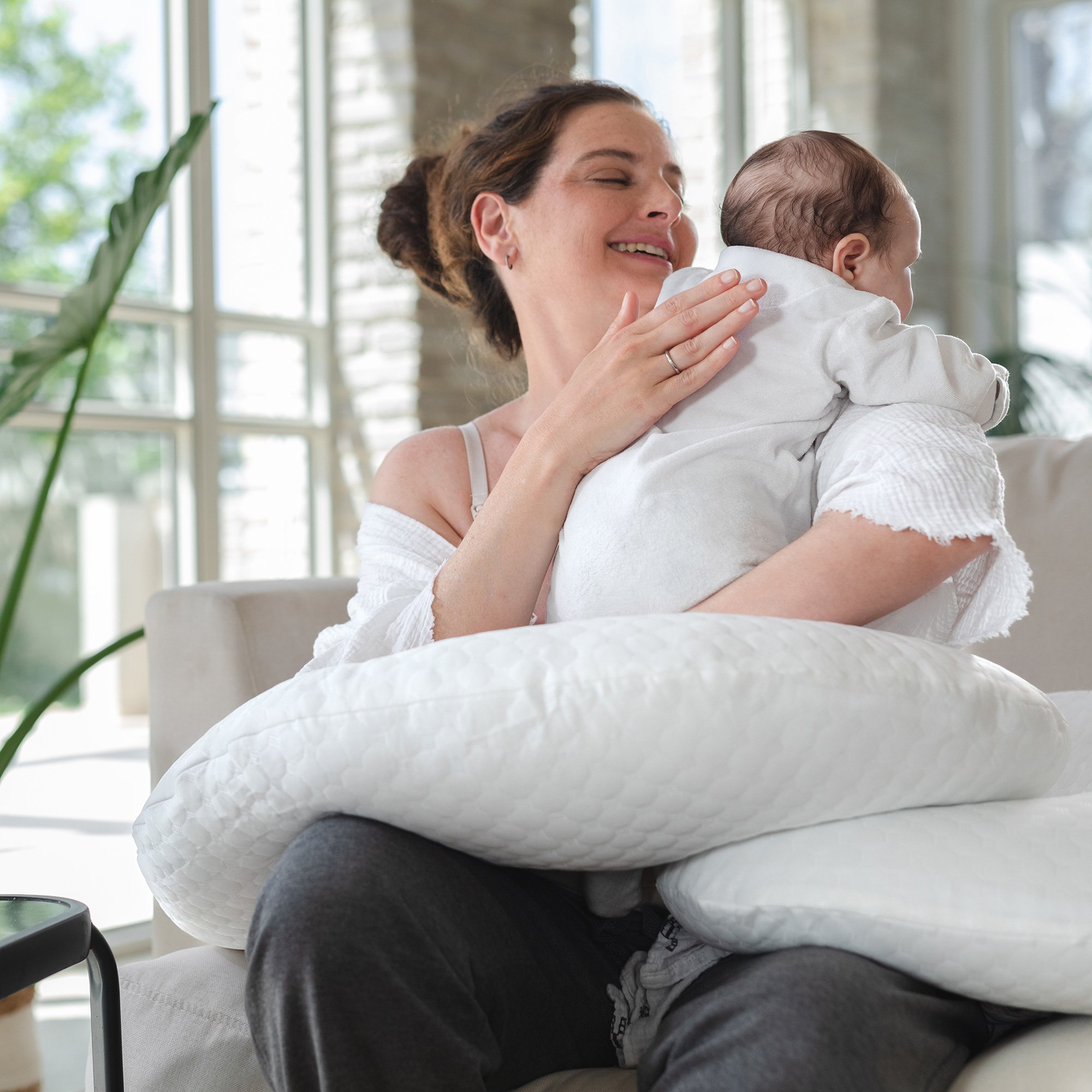 Mom holding her baby