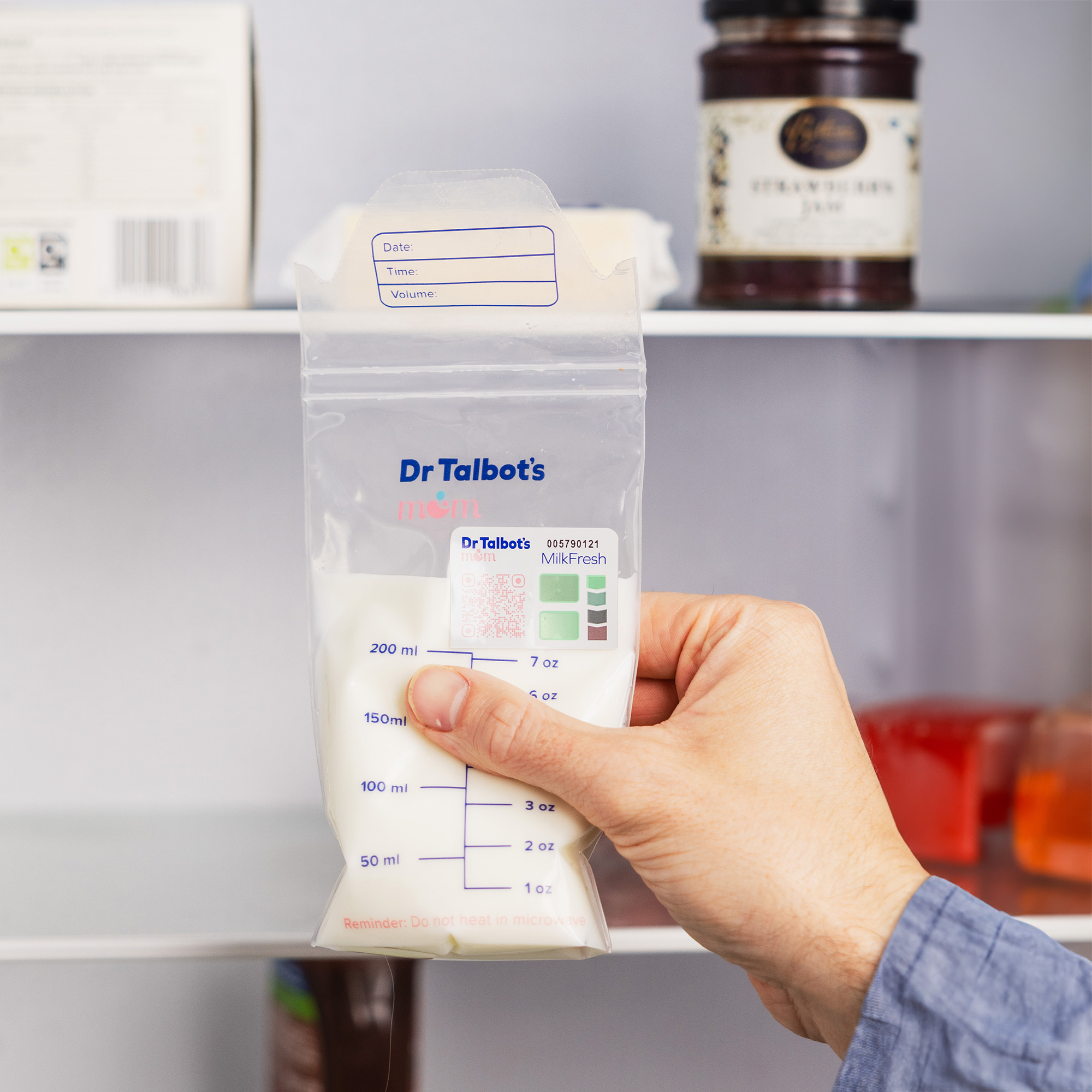 breastmilk in milkfresh storage bag
