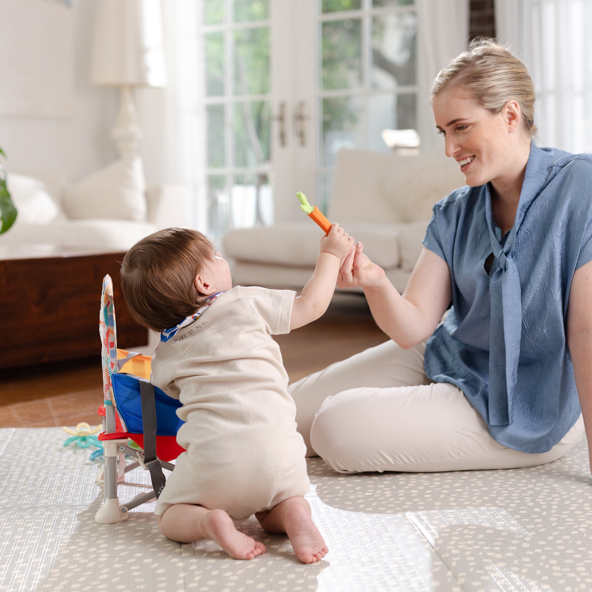 mommy playing with baby