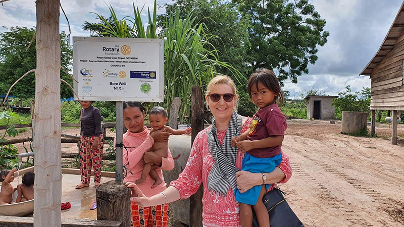 Jenny Visiting water & sanitisation projects in Cambodia.
