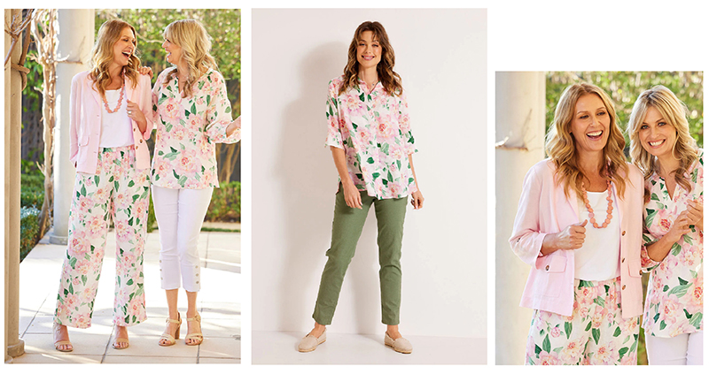 In Full Bloom Shirt, Pant and Blouse