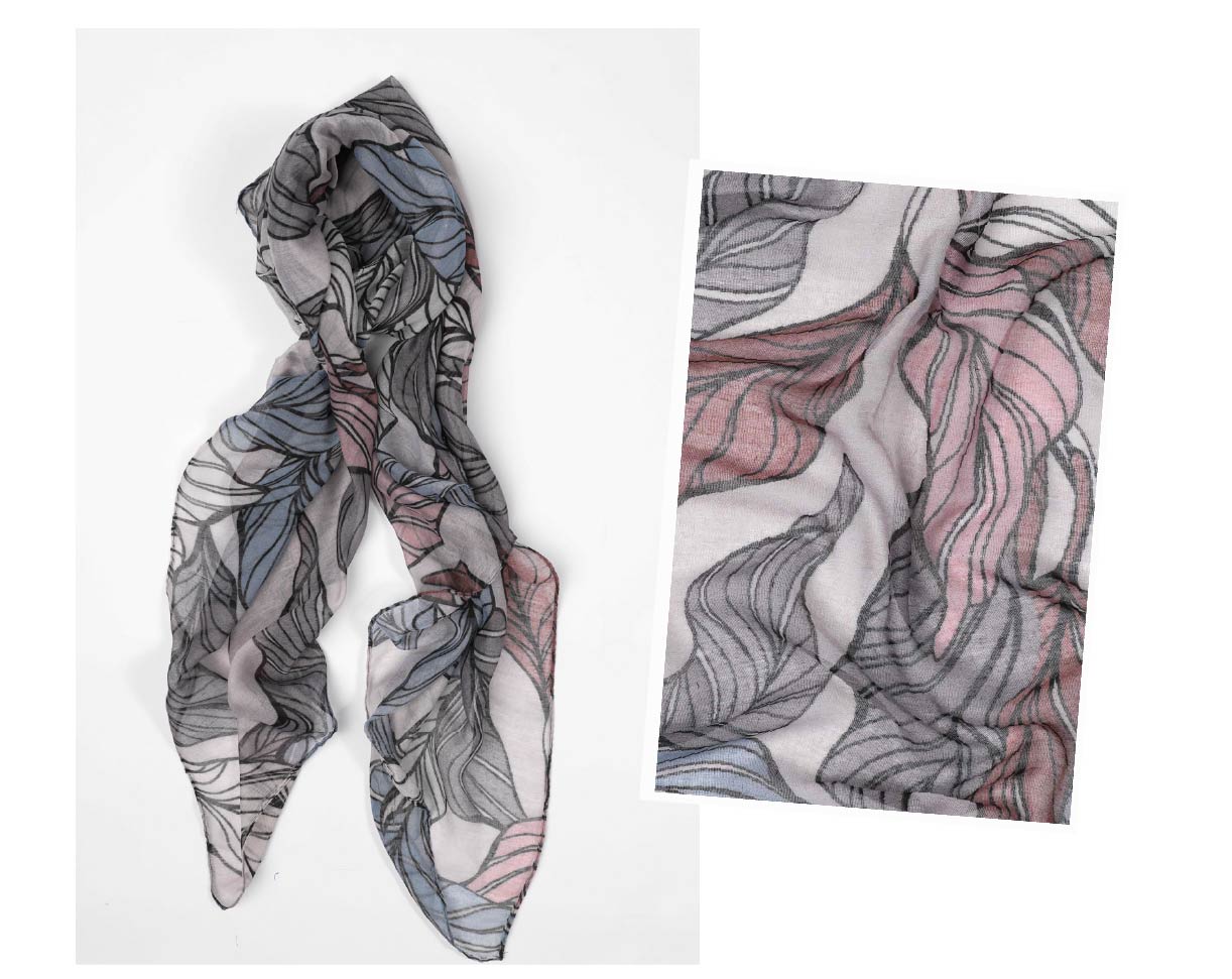 Abstract Leaf Rectangle Scarf