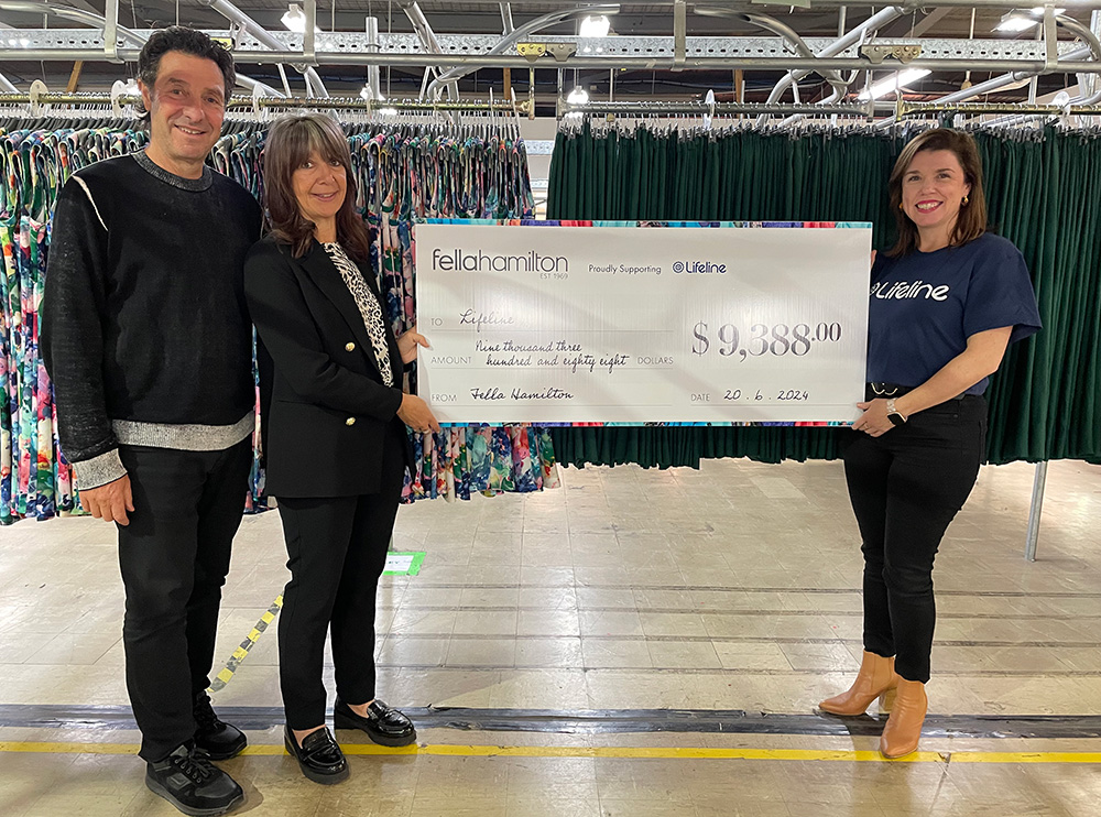 David, Sharon & Susan with big cheque