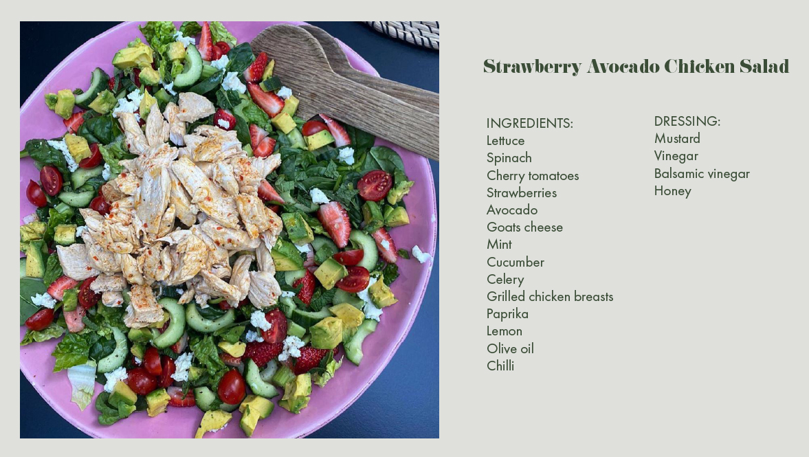 Strawberry Avocado Chicken Salad recipe