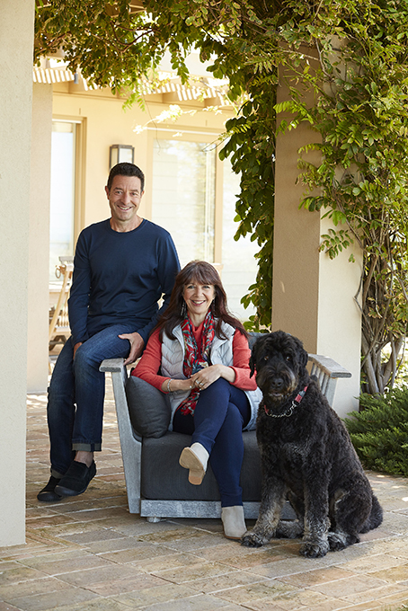 Sharon and David Hamilton, with their dog Bella.