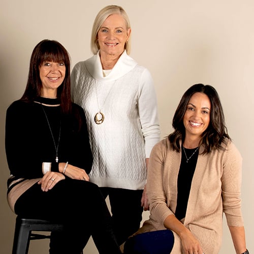 Photo of Sharon, Liz and Cynthia at our Fella Hamilton Mum's Photoshoot. 