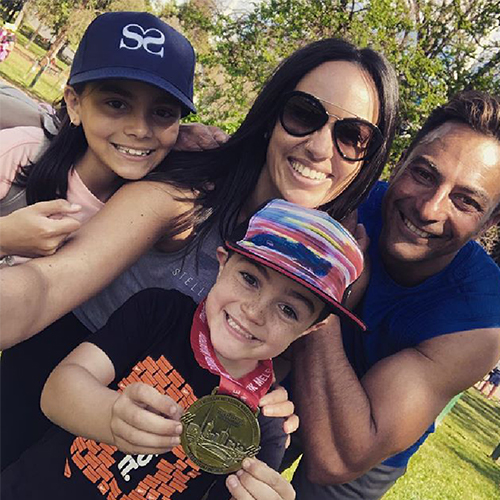 Photo of Cynthia and her family.