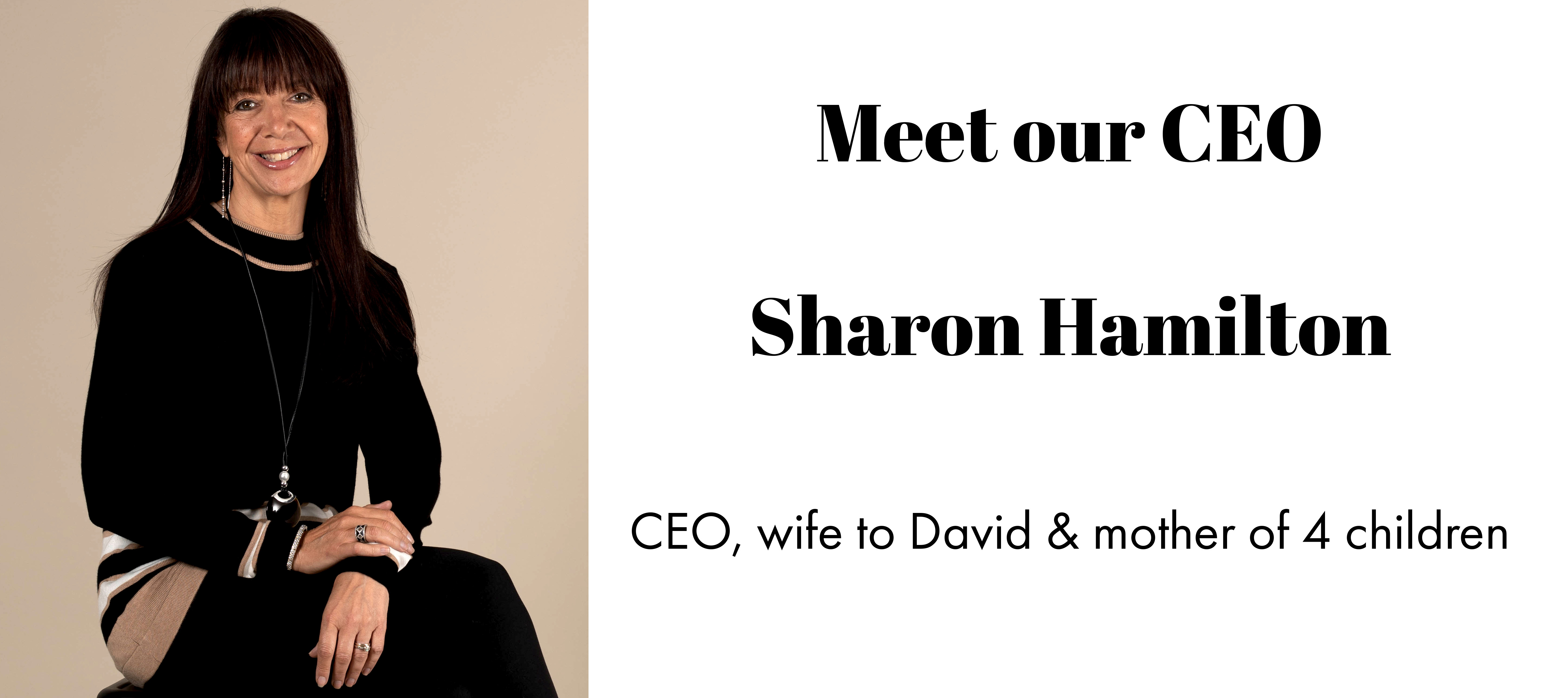 Photo of our CEO, Sharon Hamilton, who is also David's Wife. 