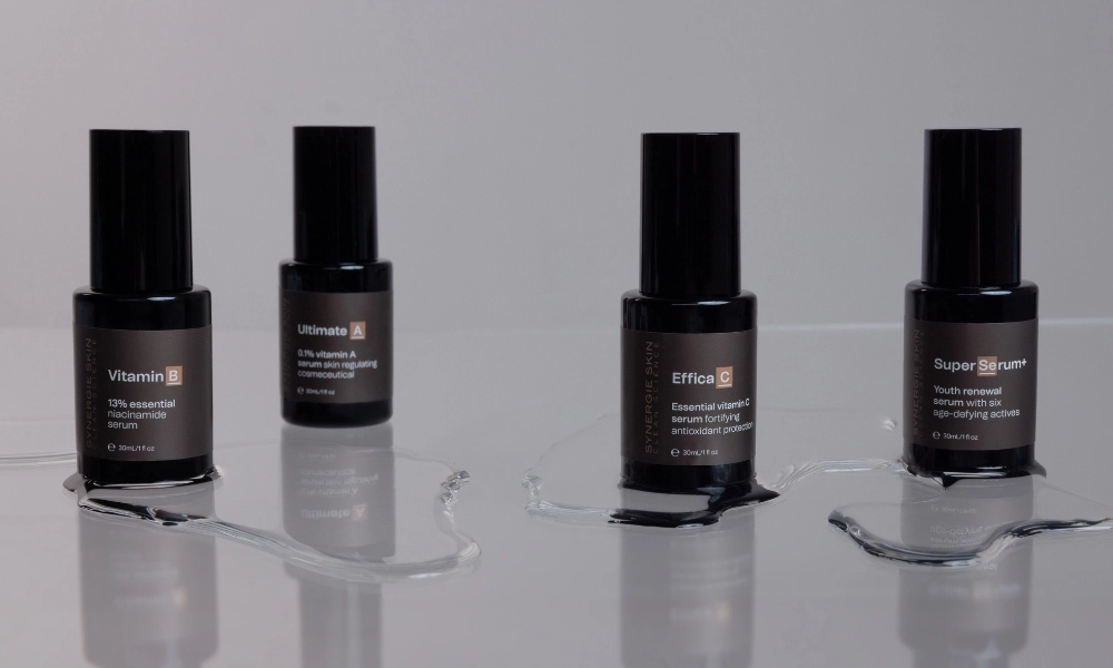 Synergie Skin's Vitamin B, Ultimate A, Effica C and SuperSerum+