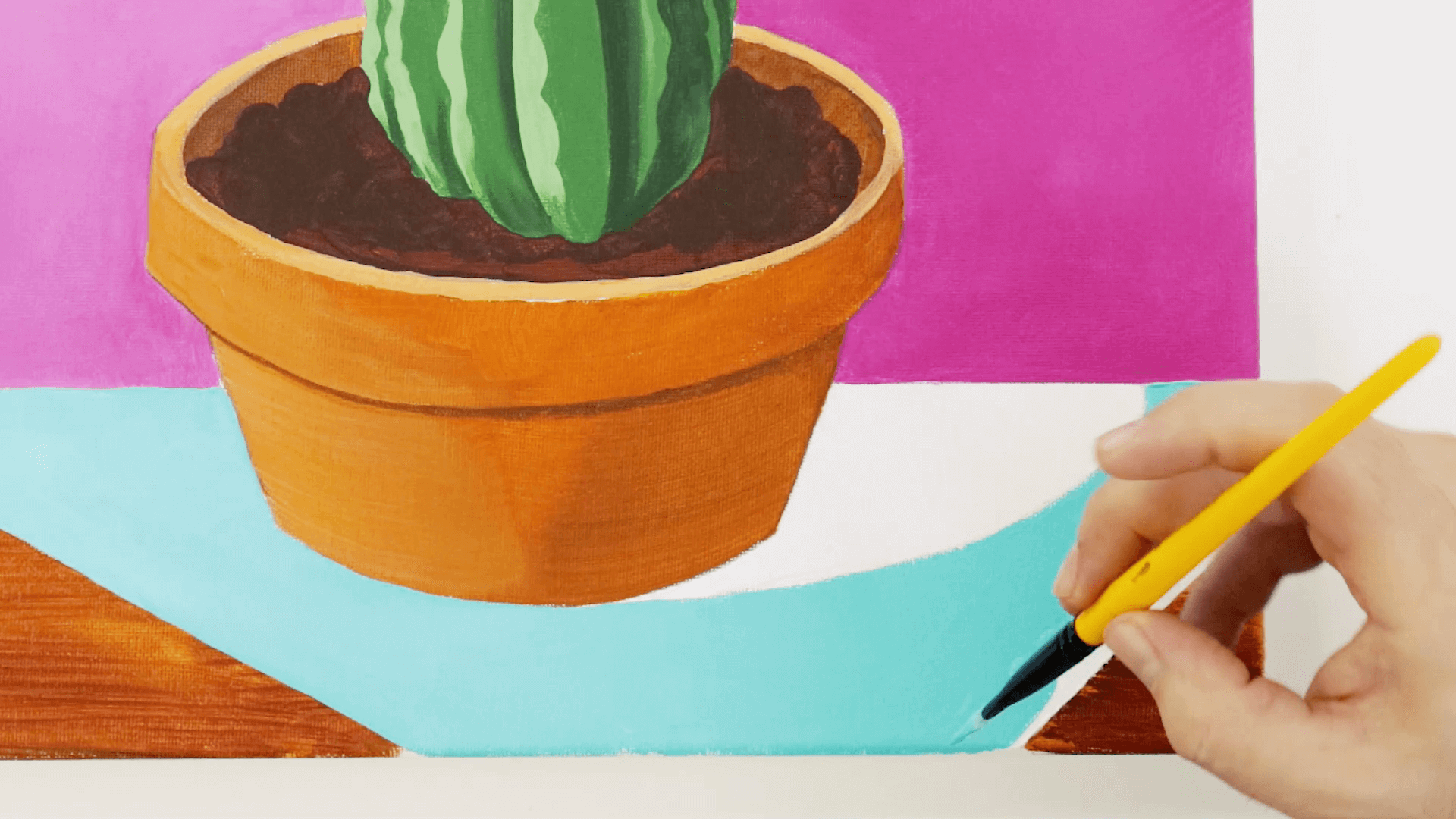 Paint A Simple Still Life Cactus In Acrylic Mont Marte   15. Paint A Simple Still Life Cactus In Acrylic 