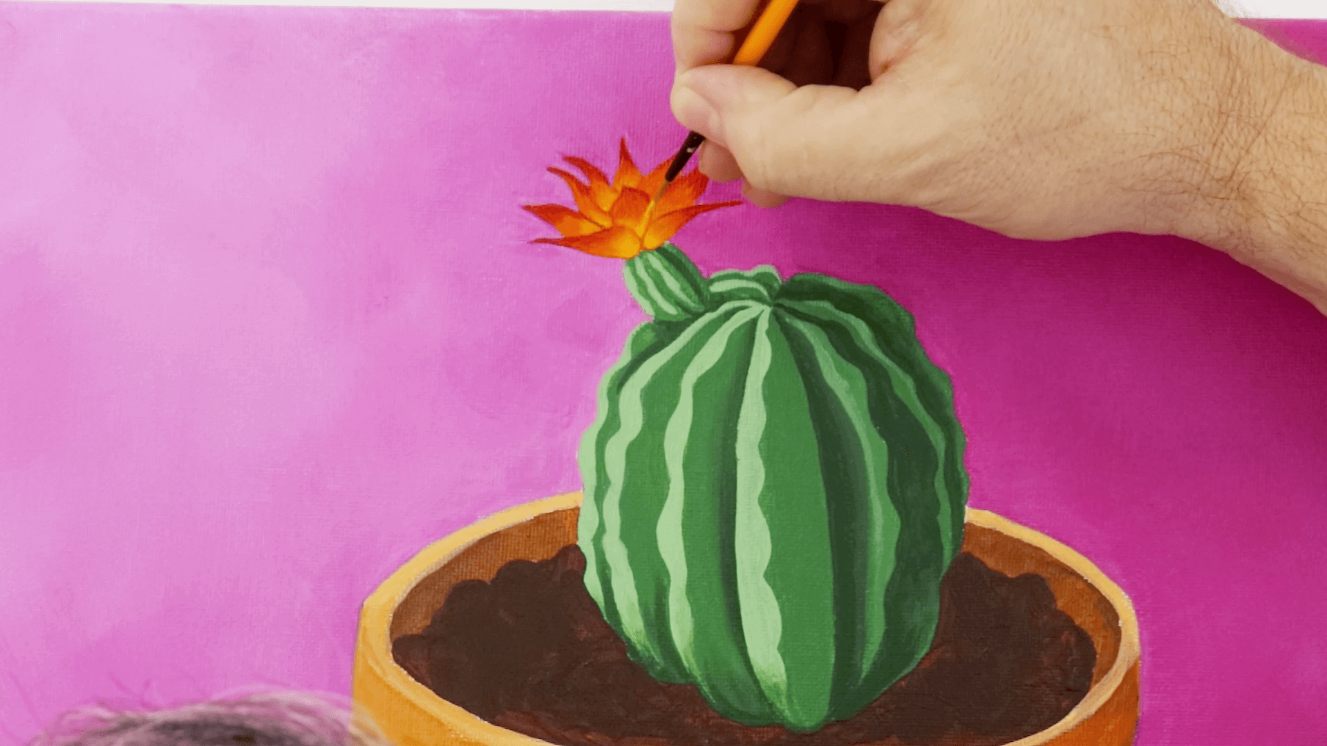 Paint A Simple Still Life Cactus In Acrylic Mont Marte   16. Paint A Simple Still Life Cactus In Acrylic 