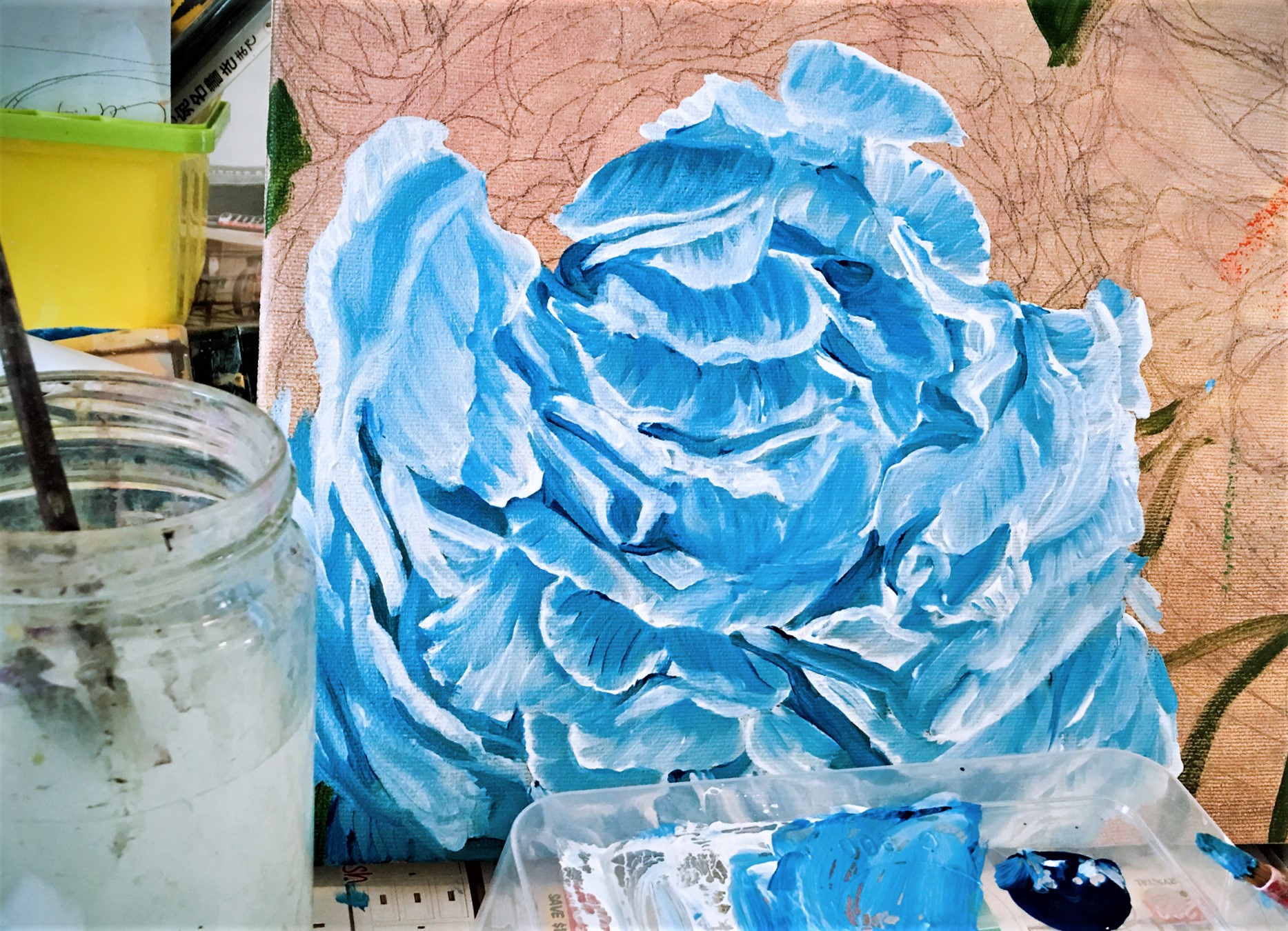 Step 6 blending the colour