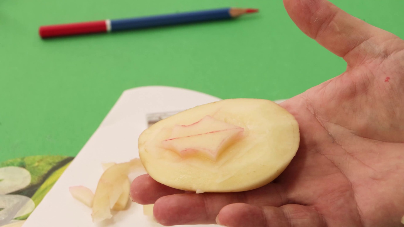 A hand holding a potatoDescription automatically generated