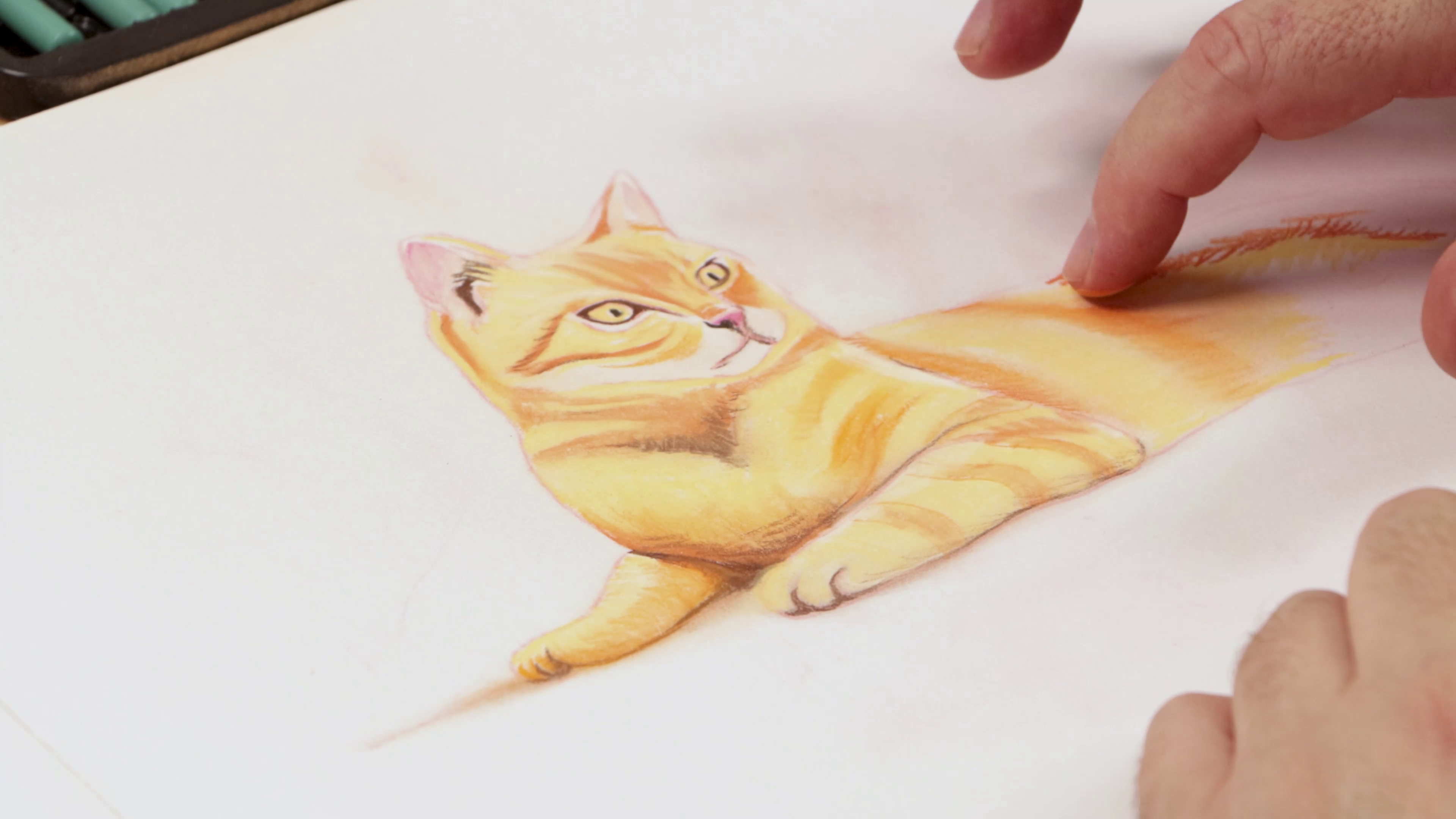 Blending orange cat fur colour