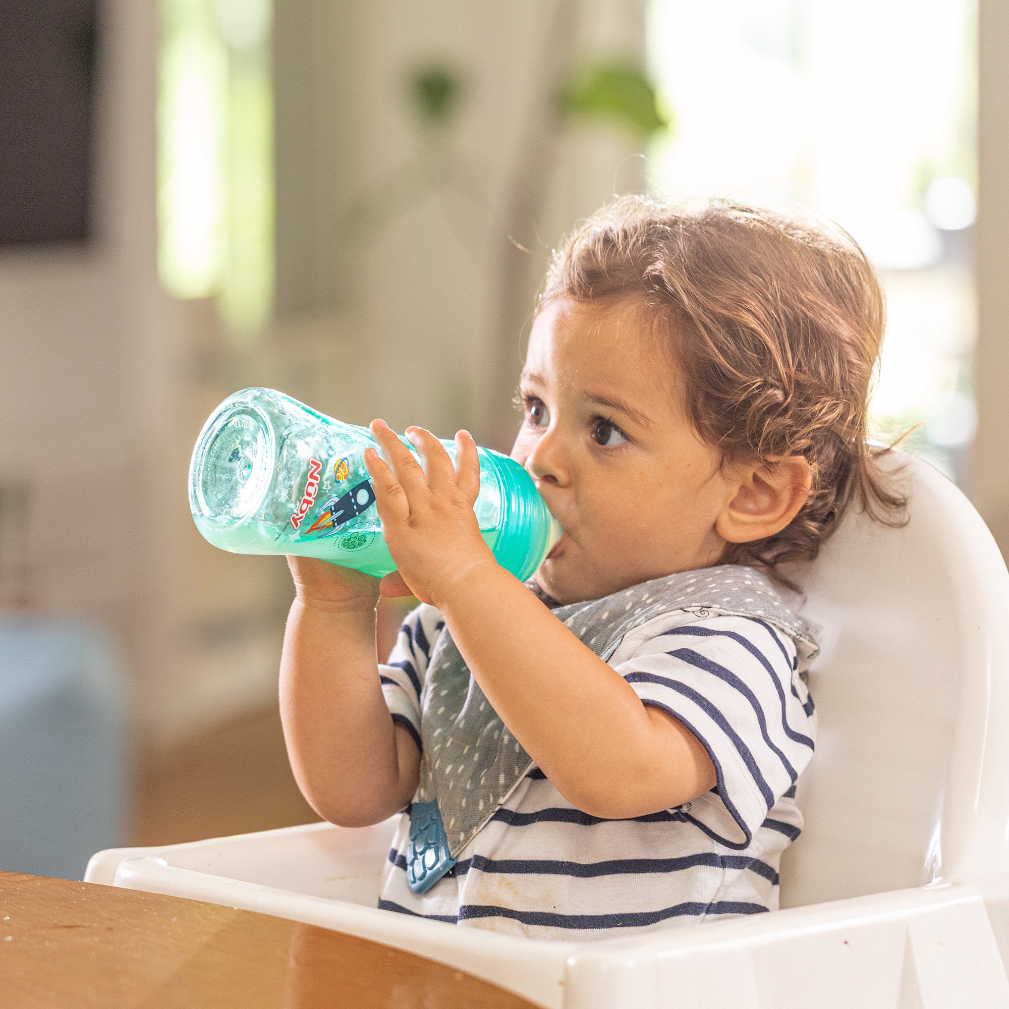 Baby drinking from bottle