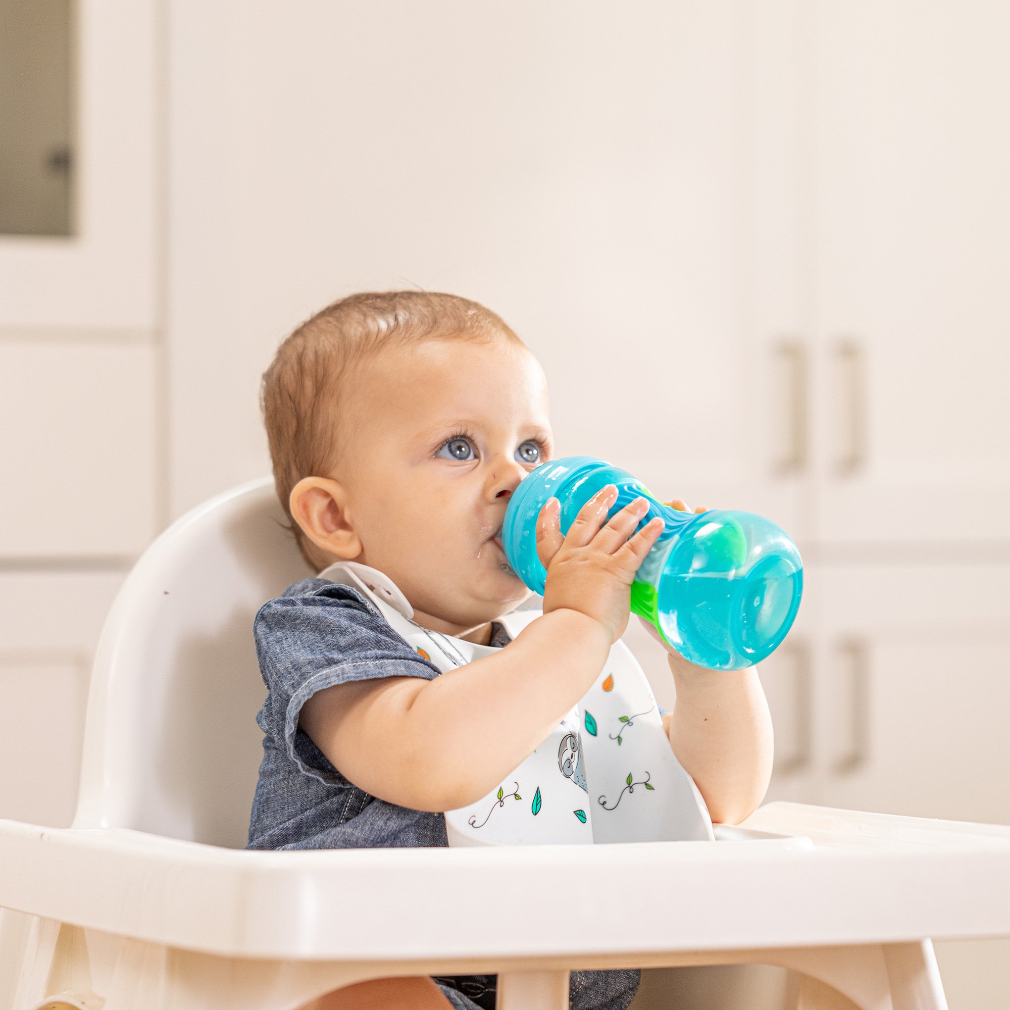 Baby drinking from a bottle